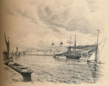 Greenwich Palace From The River 1902. Artist: Thomas Robert Way