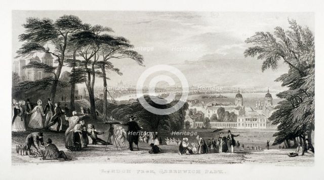 Greenwich Park, Greenwich, London, 1844. Artist: Thomas Abiel Prior