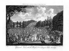 Greenwich Park, with the Royal Observatory, on Easter Monday London, 1804
