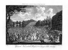 Greenwich Park, with the Royal Observatory, on Easter Monday London, 1804