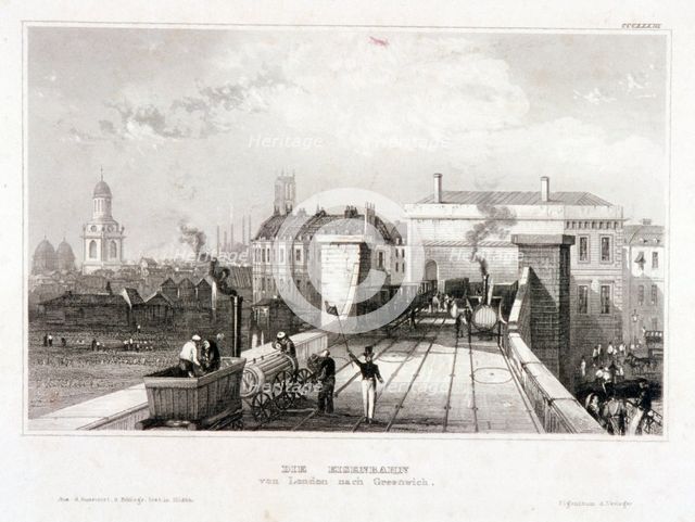 Greenwich Station, Greenwich, London, c1840. Artist: Anon