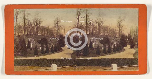 Greenwood Cemetery. From Vine Dell, Looking Towards Ocean Hill., about 1869. Creator: E. & H.T. Anthony.