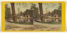 Greenwood Cemetery. View on Willow Ave. Near Receiving Vault., about 1864. Creator: E. & H.T. Anthony