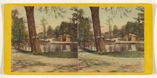Greenwood Cemetery. View on Willow Ave. Near Receiving Vault., about 1864. Creator: E. & H.T. Anthony