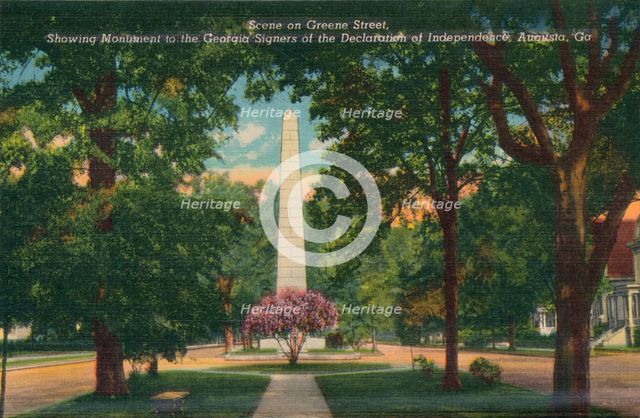 Greene Sreet, looking east from Center Street, Augusta, Georgia, America, c1910. Artist: Unknown