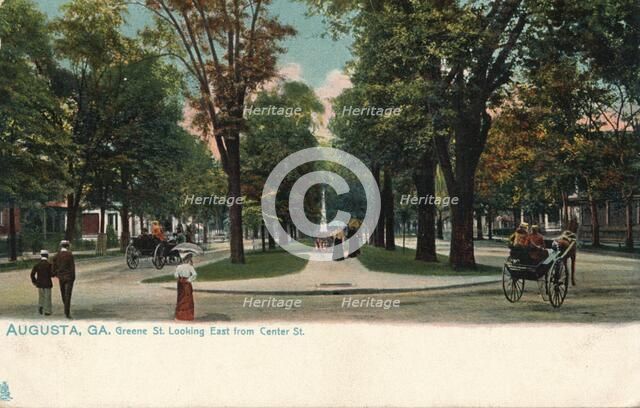 Greene Sreet, looking east from Center Street, Augusta, Georgia, America, c1910. Artist: Unknown