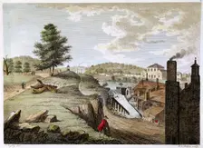 Greenfield Brass Mill near Holywell, Flintshire, Wales, 1792. Artist: WC Wilson