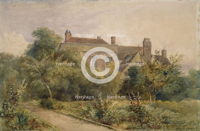 Greenfield House, Harborne, (unknown date), c1850s. Creator: David Cox the Younger.