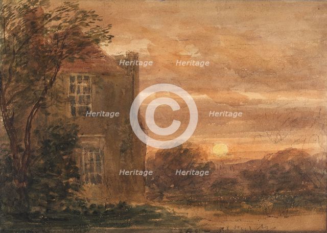 Greenfield House, Harborne, at Dawn, 1841-59. Creator: David Cox the Elder.