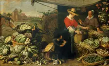 Greengrocery Stall, 1619. Creator: Frans Snyders