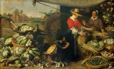 Greengrocery Stall, 1619. Creator: Frans Snyders