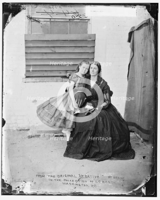 Greenhow, Mrs. & daughter (imprisoned in old Capitol Prison in Wash. D.C.), between 1865 and 1880.  Creator: Unknown.
