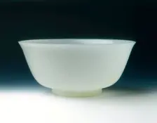 Greenish-white jade bowl, mid Qing dynasty, Qianlong period, China, 1735-1795. Creator: Unknown