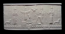 Greenstone seal of Adda, Akkadian, about 2300-2200 BC, from Mesopotamia