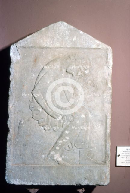 Greece, Sparta, Funeral relief from Geraki in Severe Style, c5th century BC. Artist: Unknown.