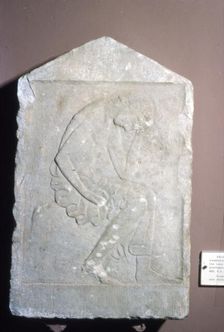 Greece, Sparta, Funeral relief from Geraki in Severe Style, c5th century BC