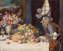 Greedy Monkey, 1929. Artist: Konstantin Somov