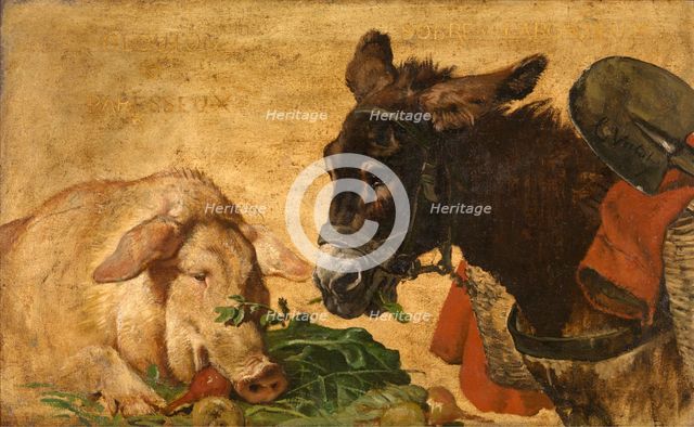 Greedy and Lazy, Moderate and Industrious, c1850-1890. Creator: Charles Verlat.