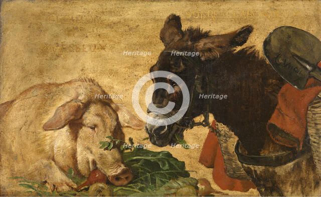 Greedy and Lazy, Moderate and Industrious, c1850-1890. Creator: Charles Verlat.