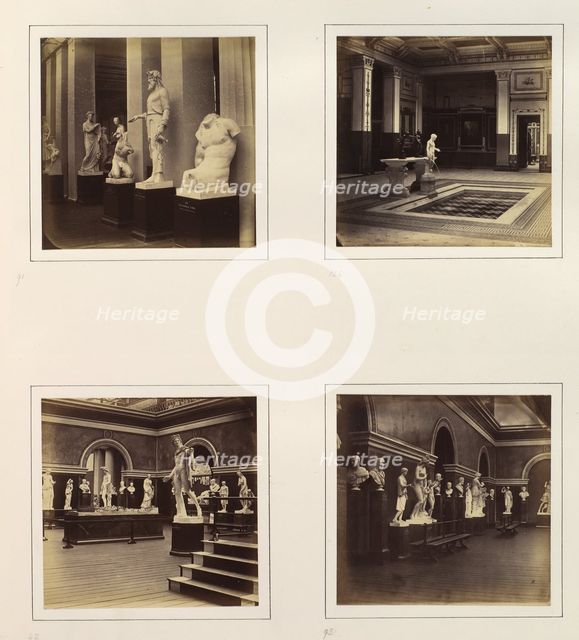 [Greek Court with Farnese Torso of a Youth; View of a Classical Fountain and Pool; Rom..., ca. 1859. Creator: Attributed to Philip Henry Delamotte.