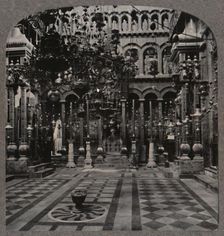 Greek Cathedral in the Holy Sepulchure Church, Jerusalem c1900