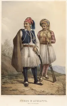 Greek and Arnaut, 1862. Creator: Karl Fiale