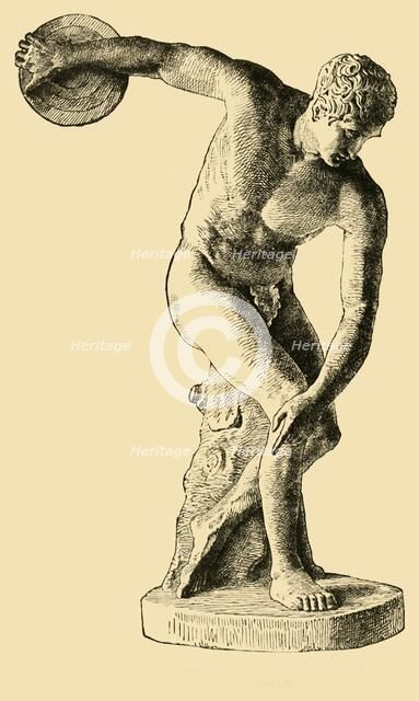 'Greek Athlete Throwing the Discus', 1890.   Creator: Unknown.