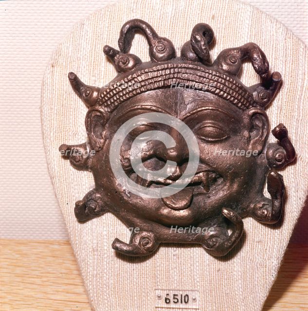 Greek Bronze of a Gorgon's Head, c4th century BC.  Artist: Unknown.