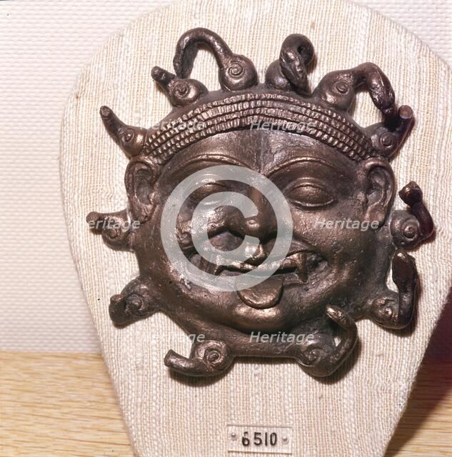 Greek Bronze of a Gorgon's Head, c4th century BC.  Artist: Unknown.