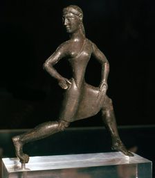 Greek bronze of a girl runner, 6th century BC