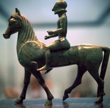 Greek bronze of a horseman