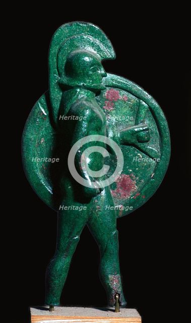 Greek bronze of a warrior, 6th century BC. Artist: Unknown