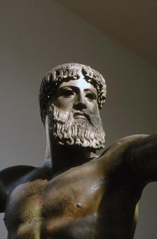 Greek Bronze Statue of Poseidon found in sea near Cape Artemisian, c5th century BC