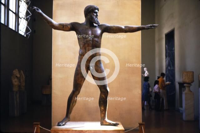 Greek Bronze Statue of Poseidon found in sea near Cape Artemisian, c5th century BC. Artist: Unknown.