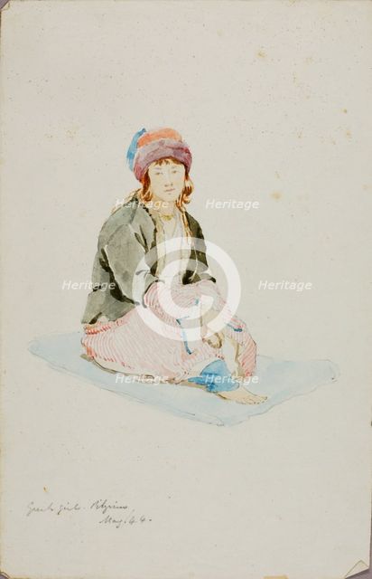 Greek Girl (Pilgrim), 1844. Creator: Miner Kilbourne Kellogg.
