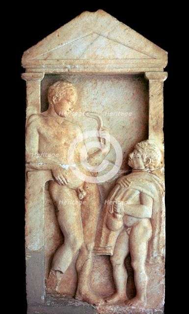 Greek gravestone of an athlete. Artist: Unknown