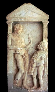 Greek gravestone of an athlete