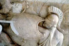 Greek Hoplite in battle against the Amazons (30BC-200AD?)