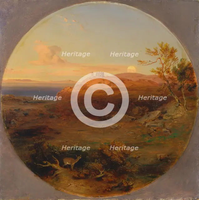 Greek Landscape on the Island of Aegina, 1842-1845. Creator: Carl Rottmann.