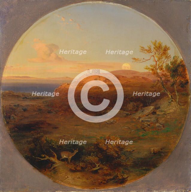 Greek Landscape on the Island of Aegina, 1842-1845. Creator: Carl Rottmann.