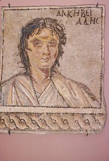Greek mosaic, Alcibiades, c450BC-c404 BC