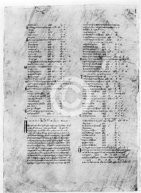 Greek manuscript of Ptolemy's Geography. Artist: Claudius Ptolemy