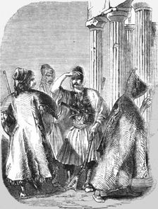 Greek Soldiers on Guard 1854. Creator: Unknown