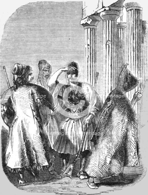 'Greek Soldiers on Guard', 1854. Creator: Unknown.