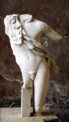 Greek statue of a male torso, 5th century BC