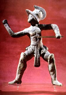 Greek statue representing a Roman gladiator