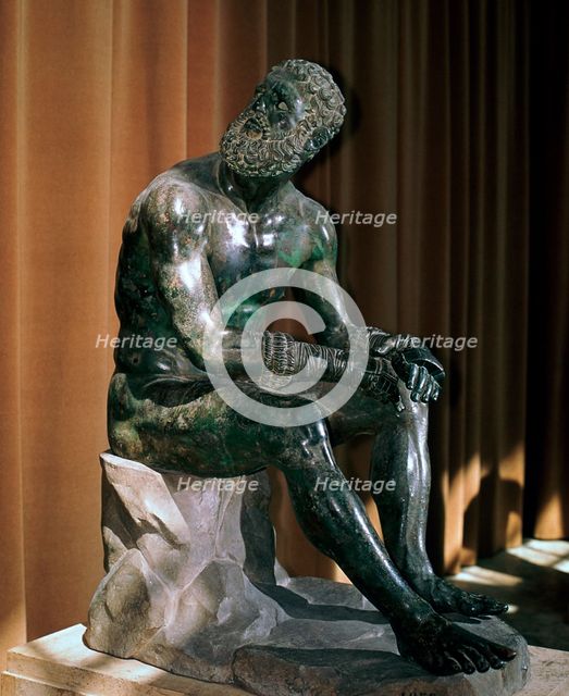 Greek statue, the boxer of Apollonius, 1st century BC. Artist: Unknown