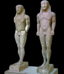 Greek statues of Kleobis and Biton, 6th century BC