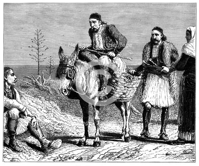 Greek peasants, c1890. Artist: Unknown