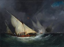 Greek Pirates Attacking a Turkish Vessel, not dated. Creator: Unknown